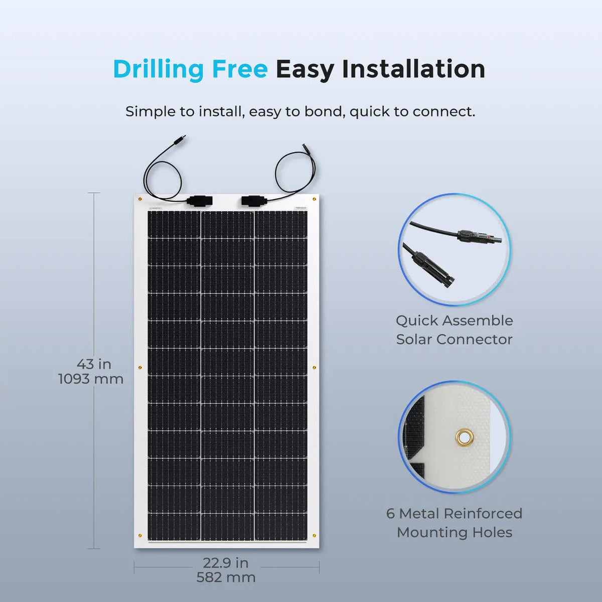Renogy 100W Flexible Monocrystalline Solar Panel