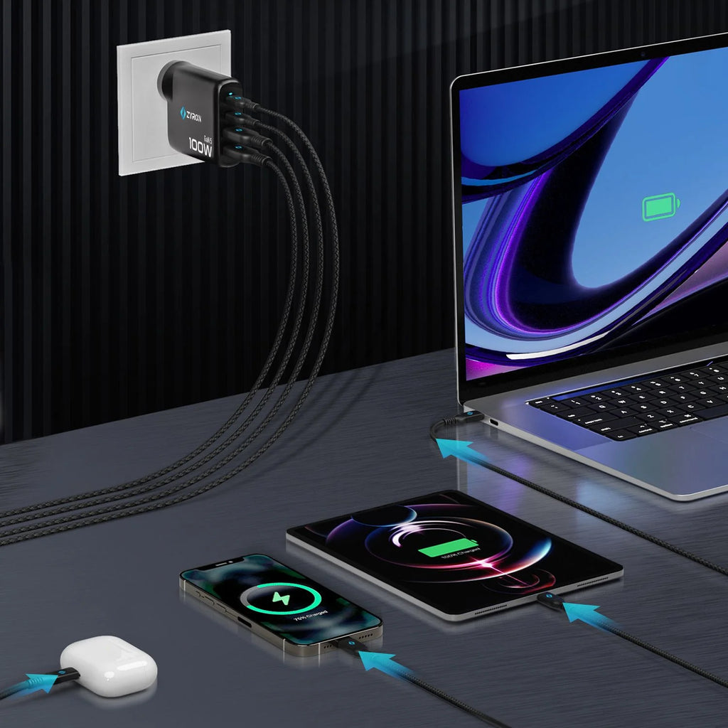 Zyron Tech Four-Port GaN Wall Charger