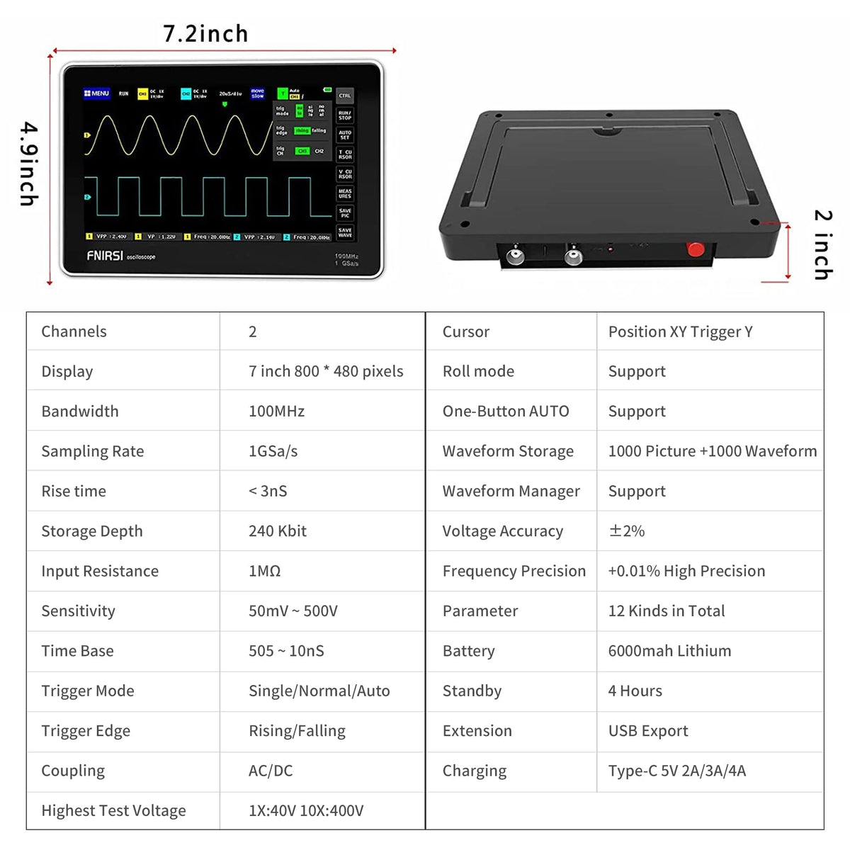 FNIRSI Digital Oscilloscope