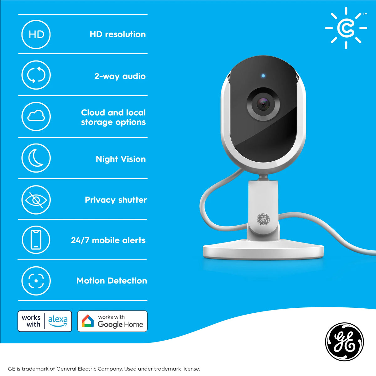 GE Lighting, a Savant company Indoor Wi-Fi Security Camera