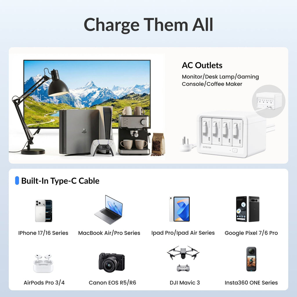 Gitryin 12-in-1 Desktop Charging Station
