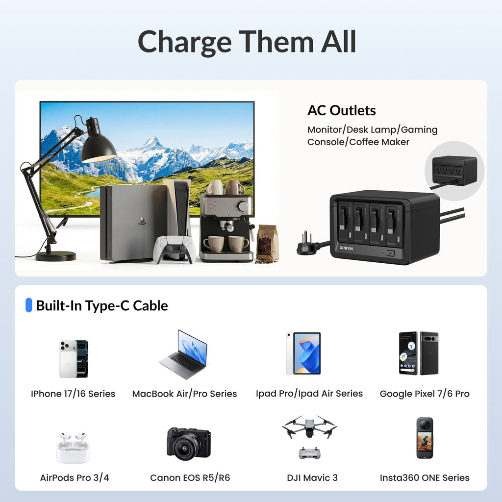 Gitryin 12-in-1 Desktop Charging Station