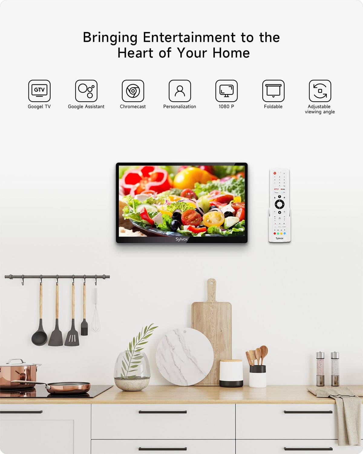 SYLVOX Under-Cabinet Smart TV