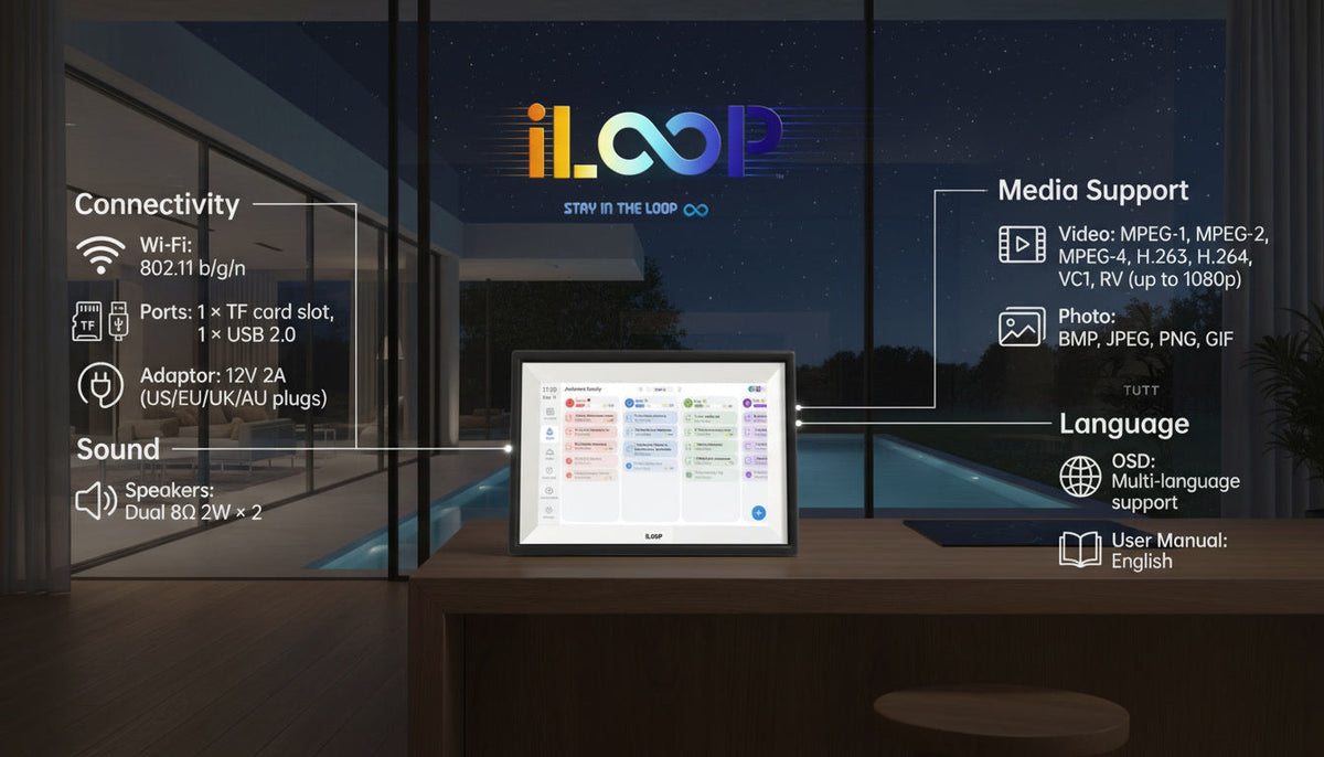 iLoop Smart Digital Calendar and Photo Frame