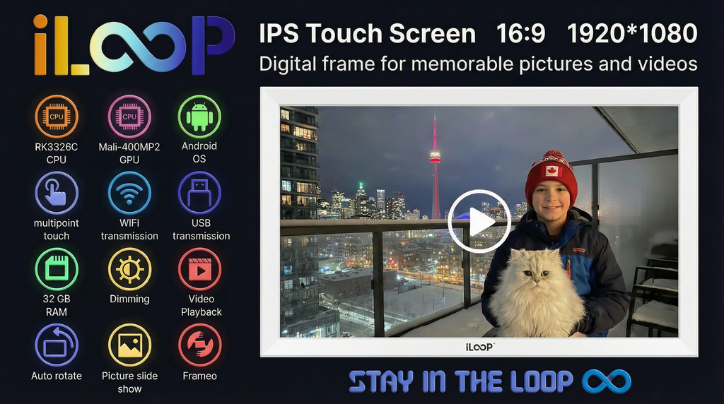 iLoop Wi-Fi Digital Photo Frame