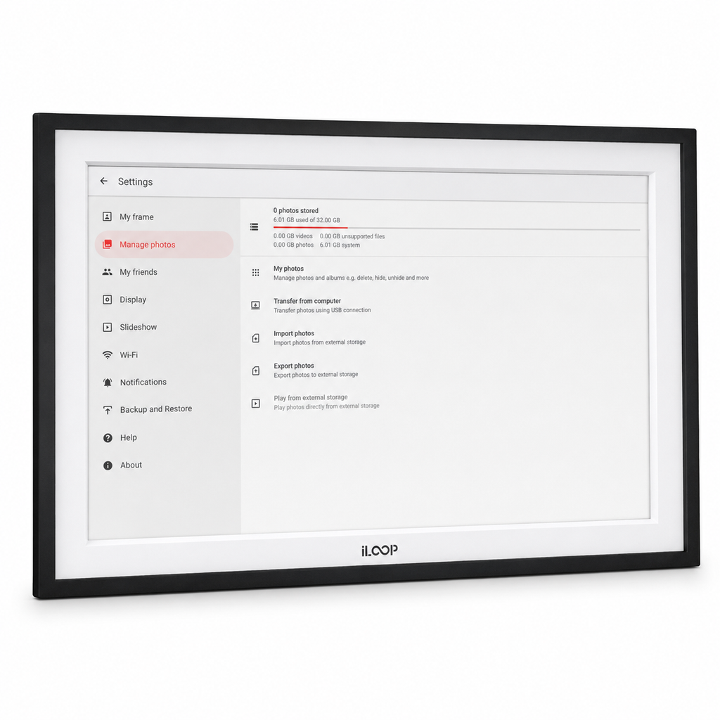 iLoop Wi-Fi Digital Photo Frame