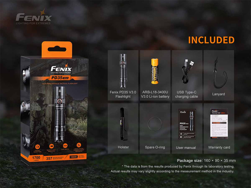 Fenix Rechargeable Handheld Flashlight