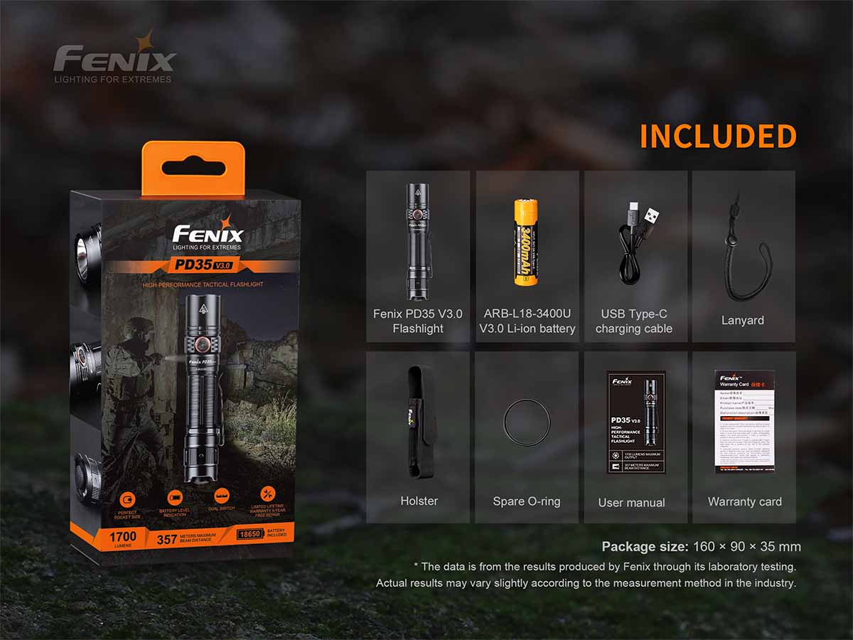 Fenix Rechargeable Handheld Flashlight