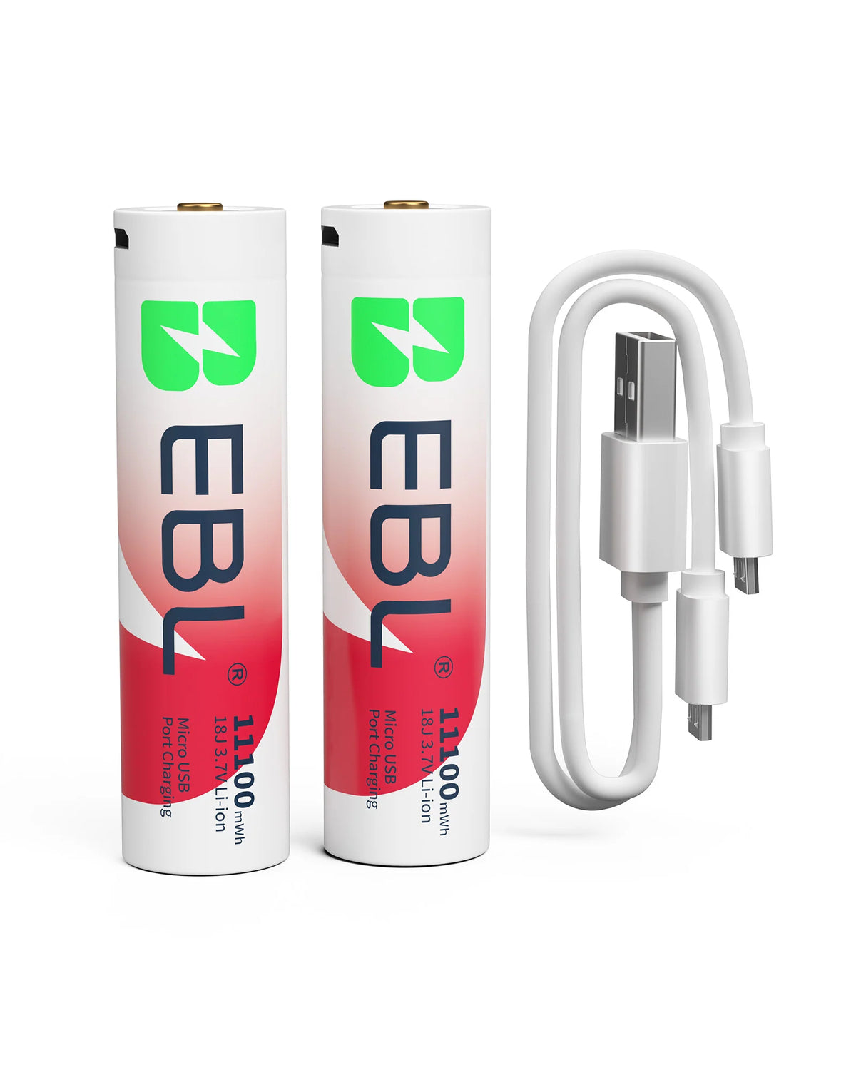 EBLOfficial USB Rechargeable 18650 Batteries