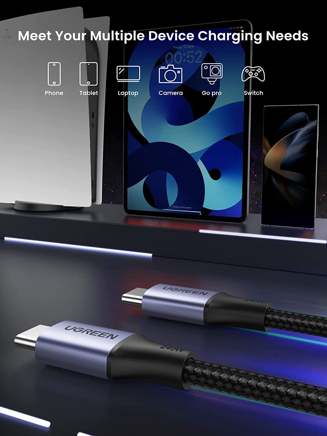 UGREEN USB-C Charging and Data Cable