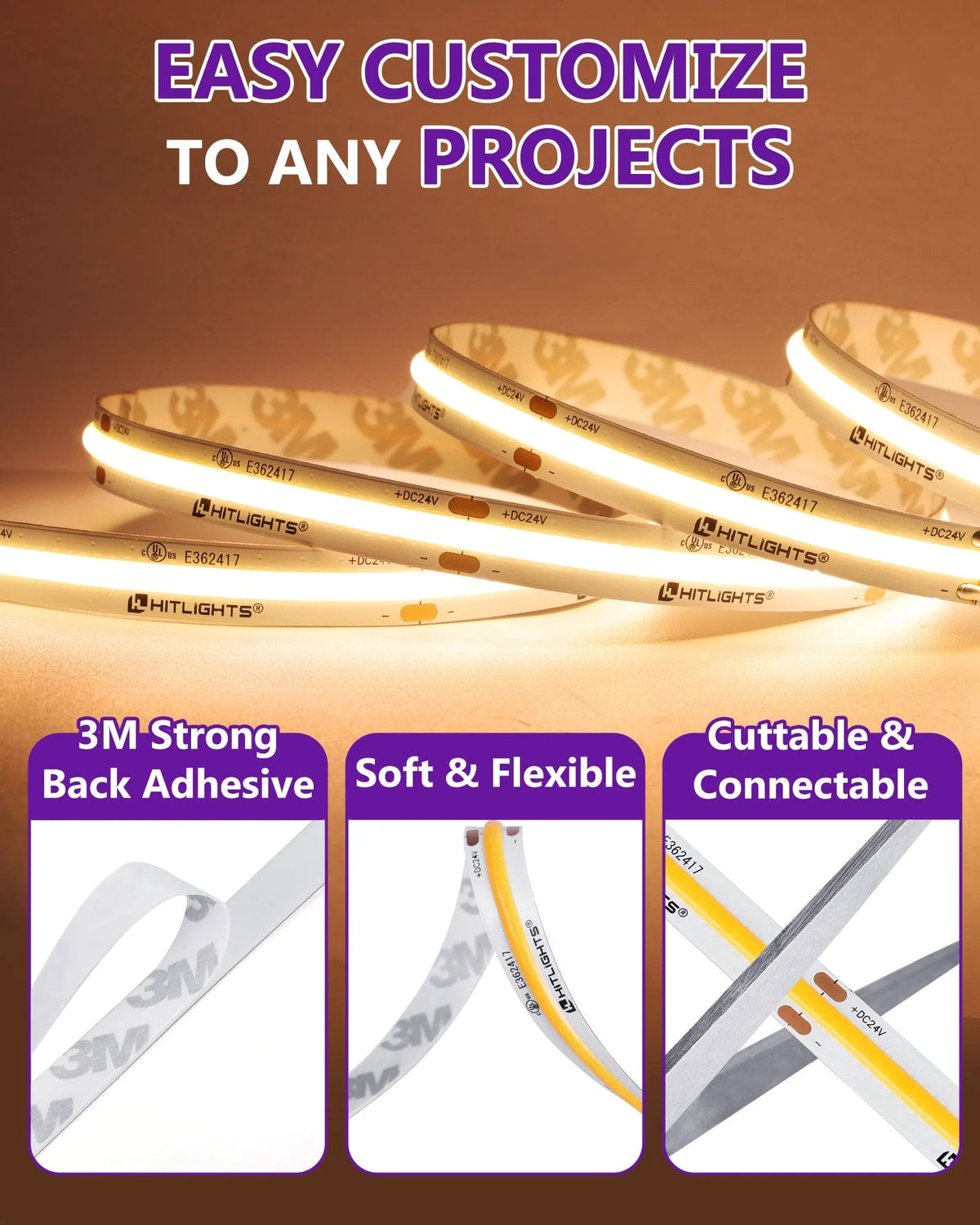 HitLights COB LED Strip Light