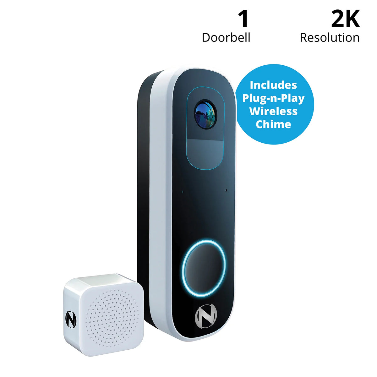 DB4HCH-B Video Doorbell and Wireless Chime