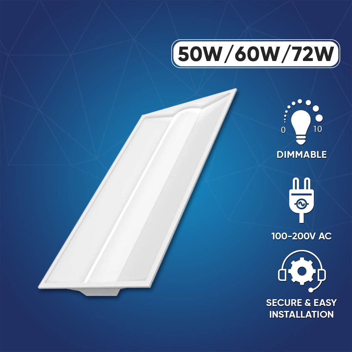 Wen Lighting LED Recessed Ceiling Troffer