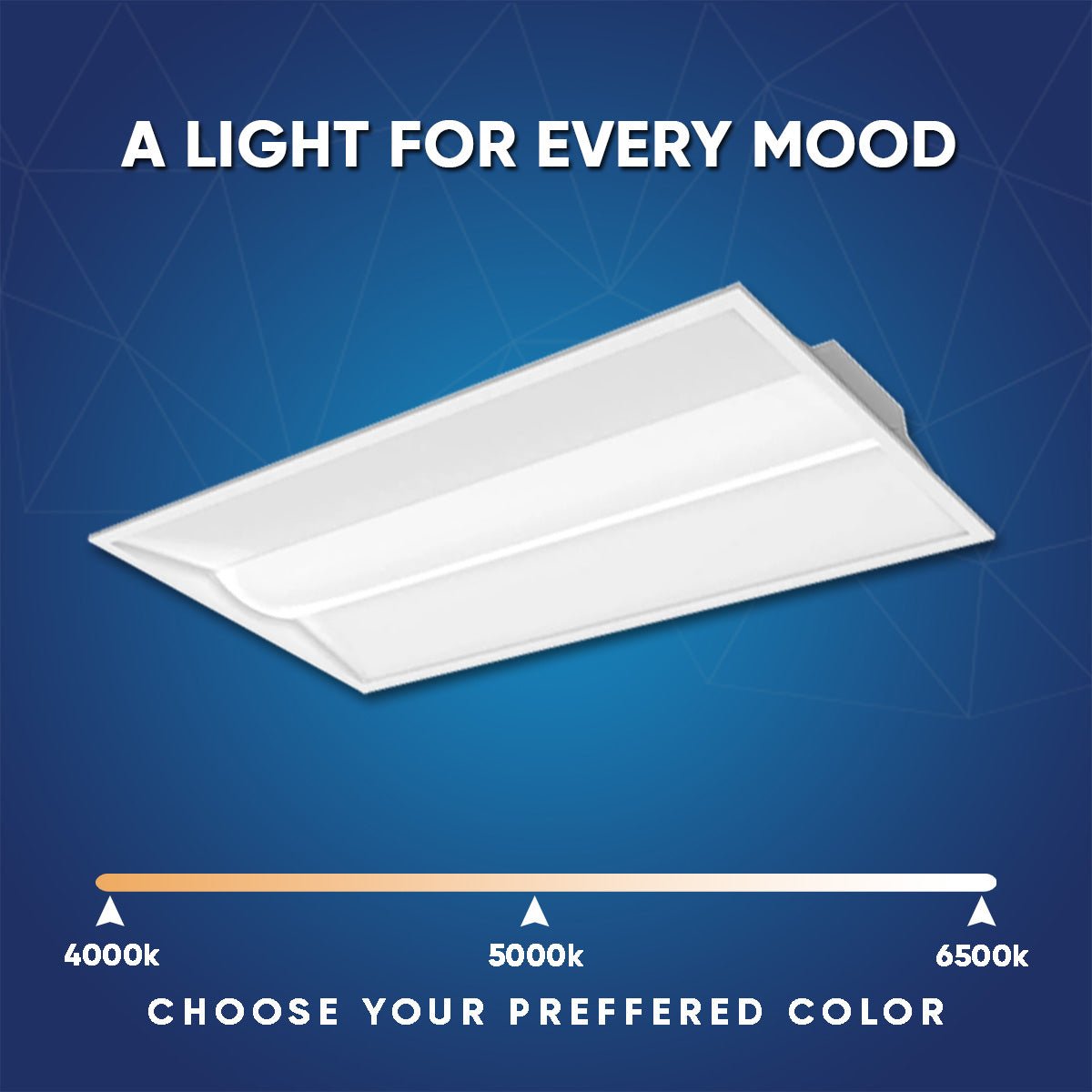 Wen Lighting LED Recessed Ceiling Troffer