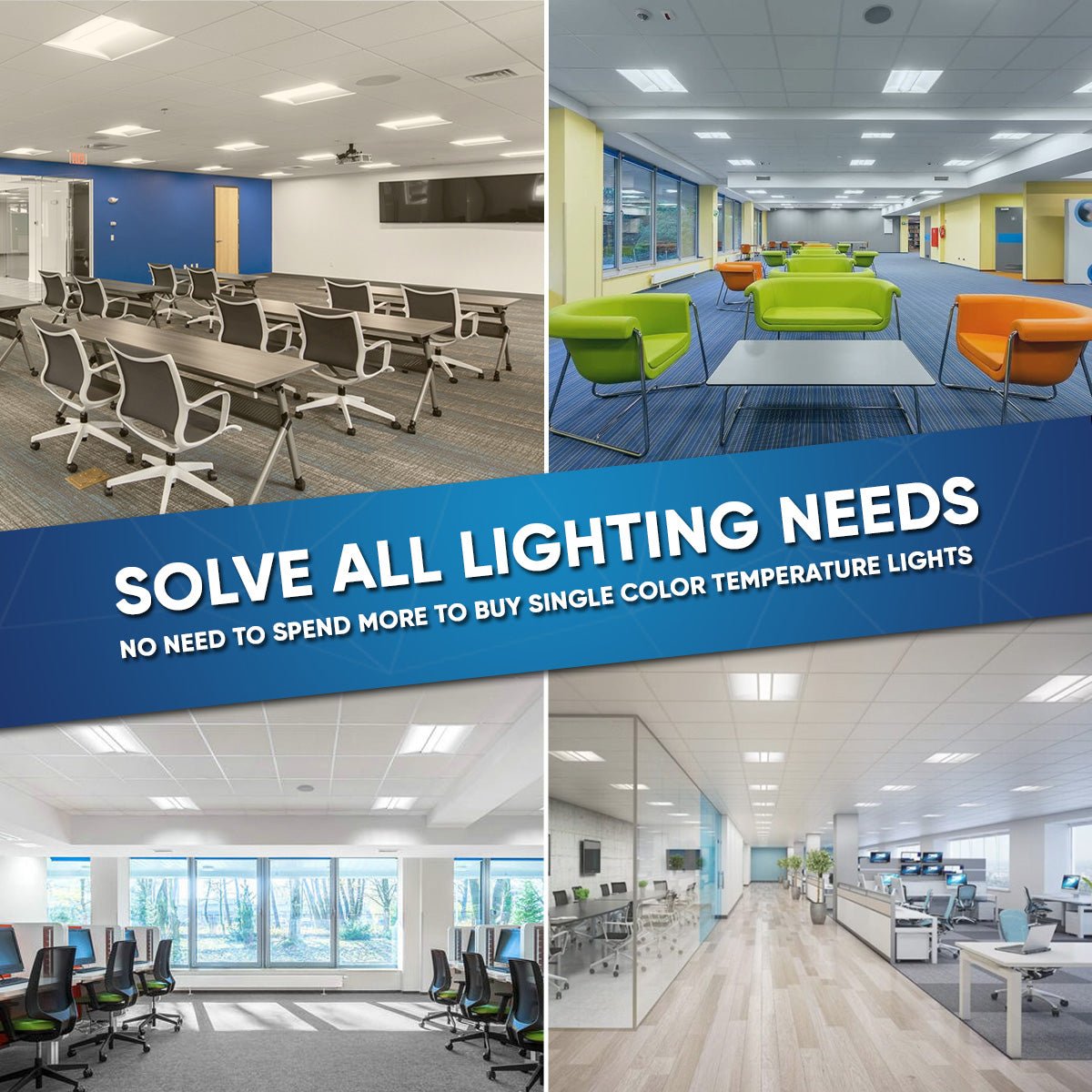 Wen Lighting LED Recessed Ceiling Troffer
