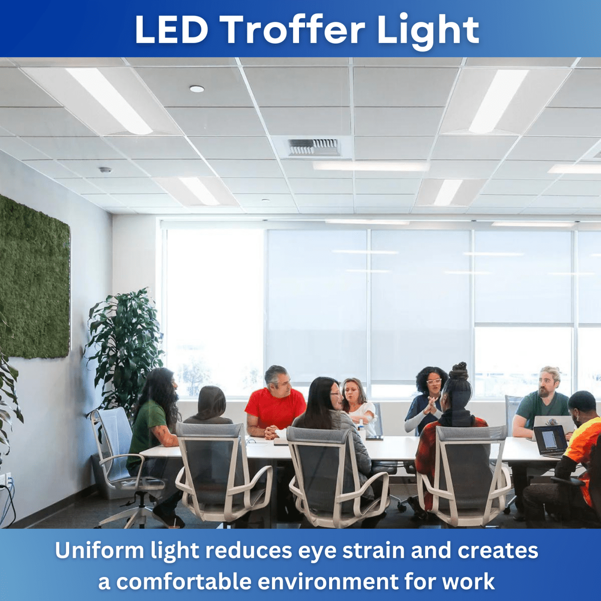 Wen Lighting LED Recessed Ceiling Troffer
