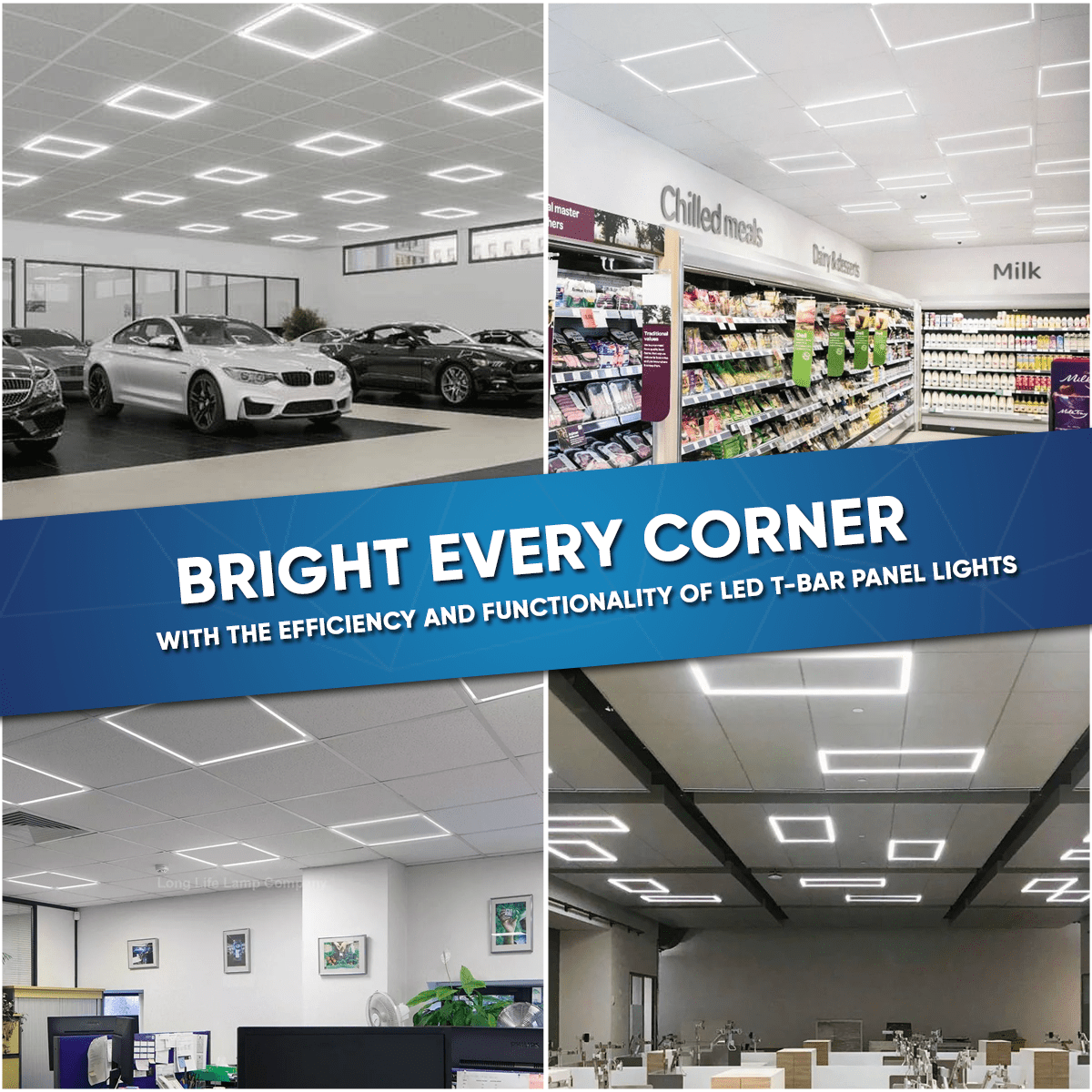 Wen Lighting LED Recessed T-Bar Panel Light