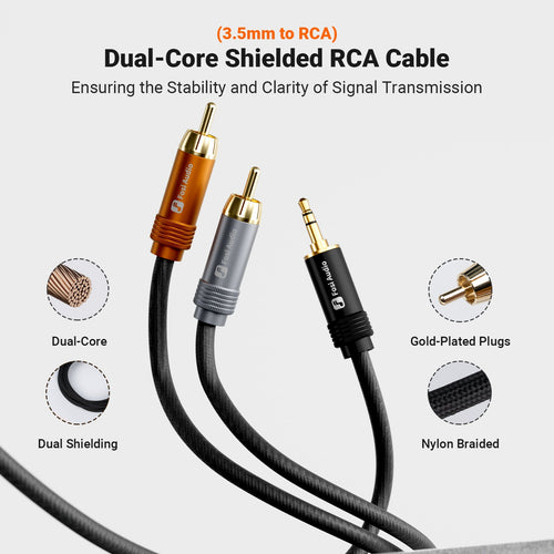 Fosi Audio 3.5mm to Dual RCA Audio Cable