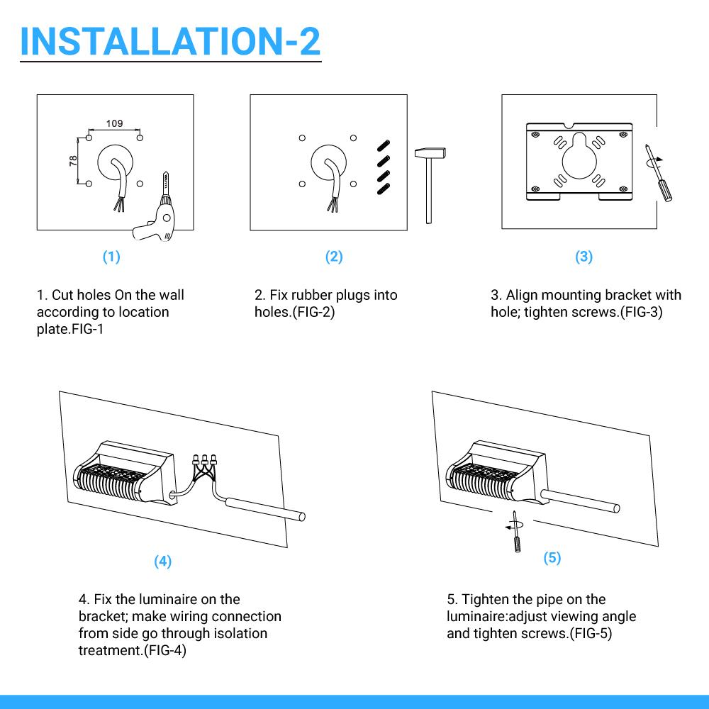 Wen Lighting Rotatable LED Outdoor Wall Pack