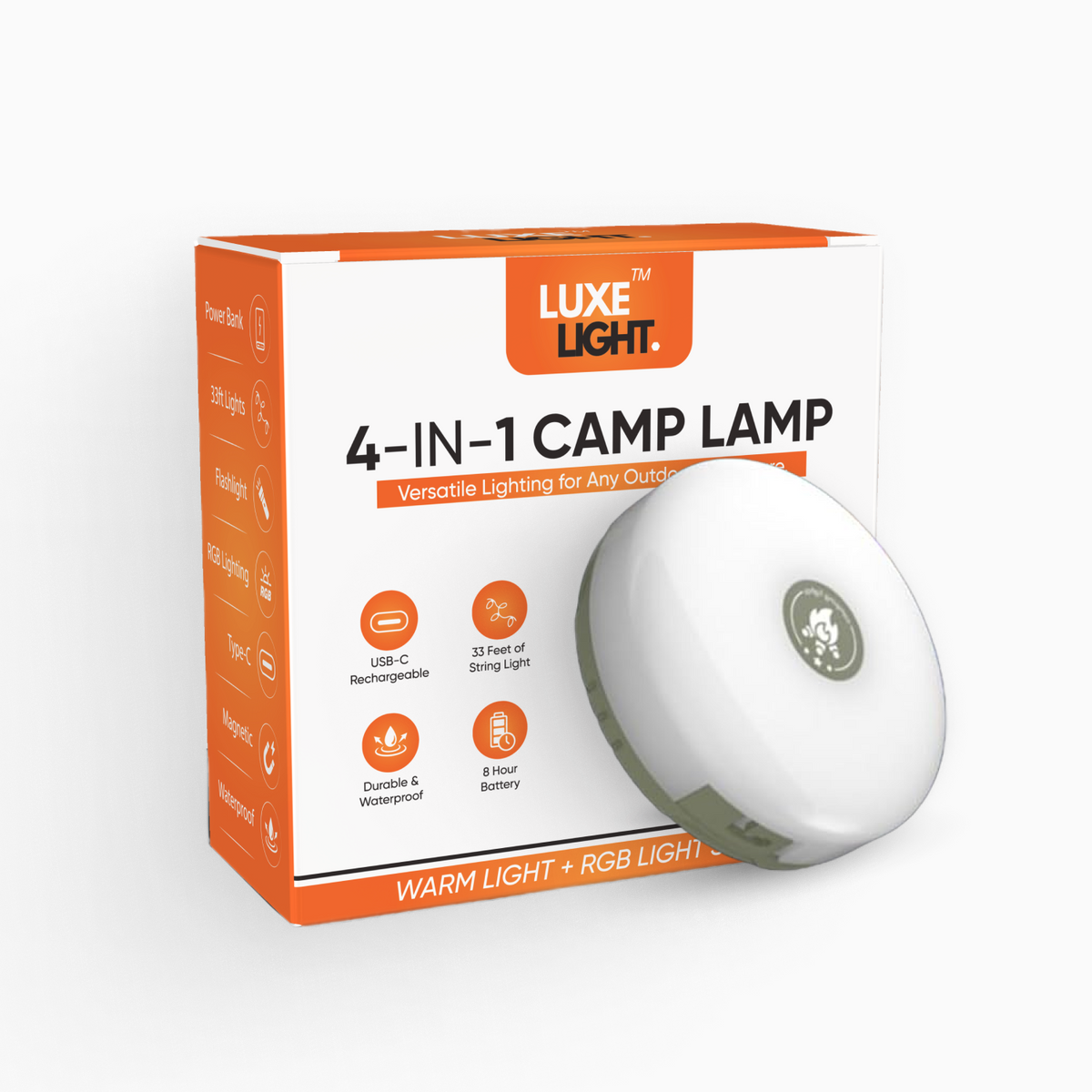 LuxeLight Rechargeable Camping Lantern