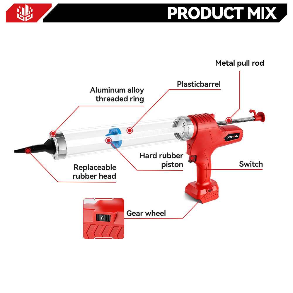 ONEVAN Cordless Caulking Gun