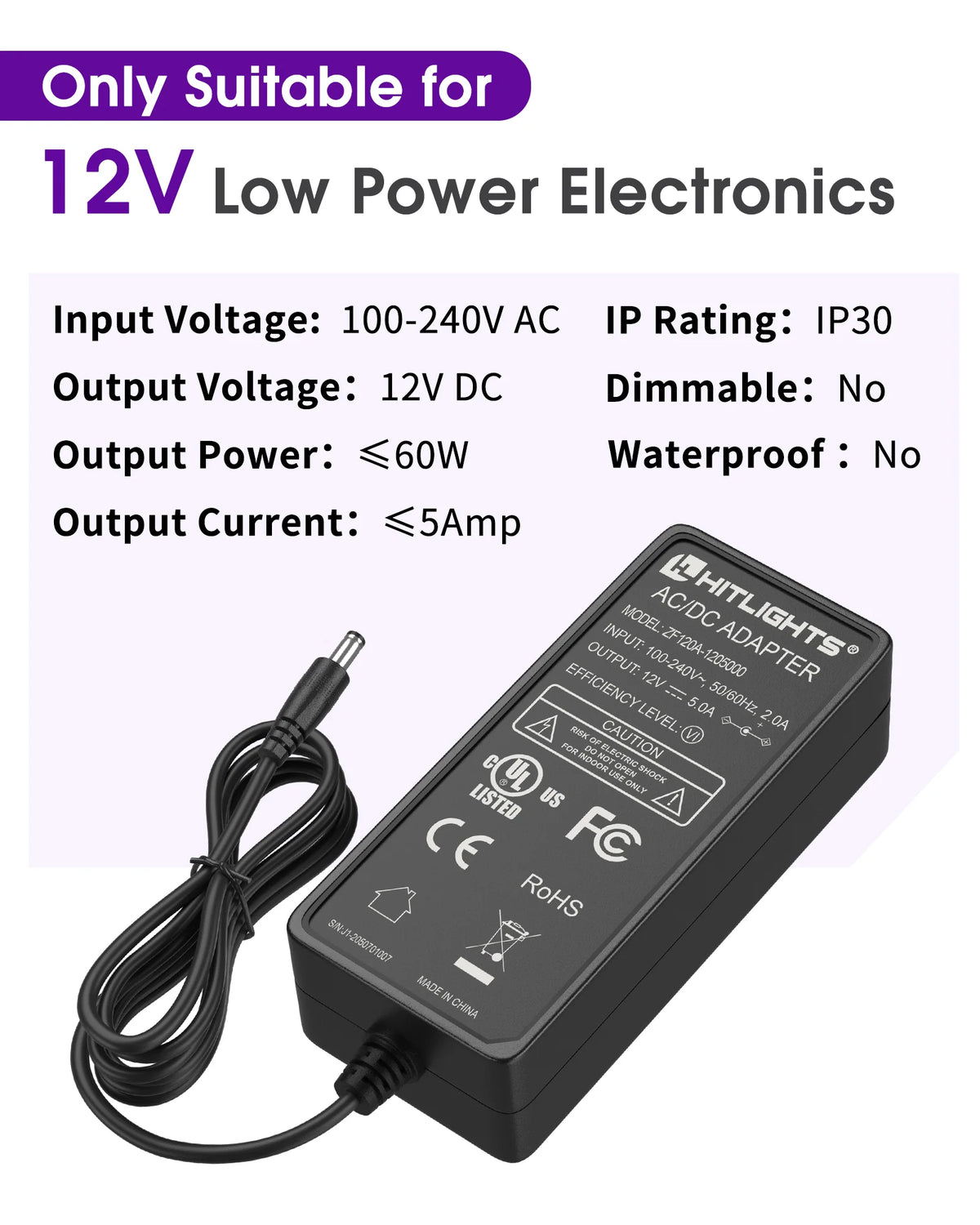 HitLights LED Power Supply Adapter