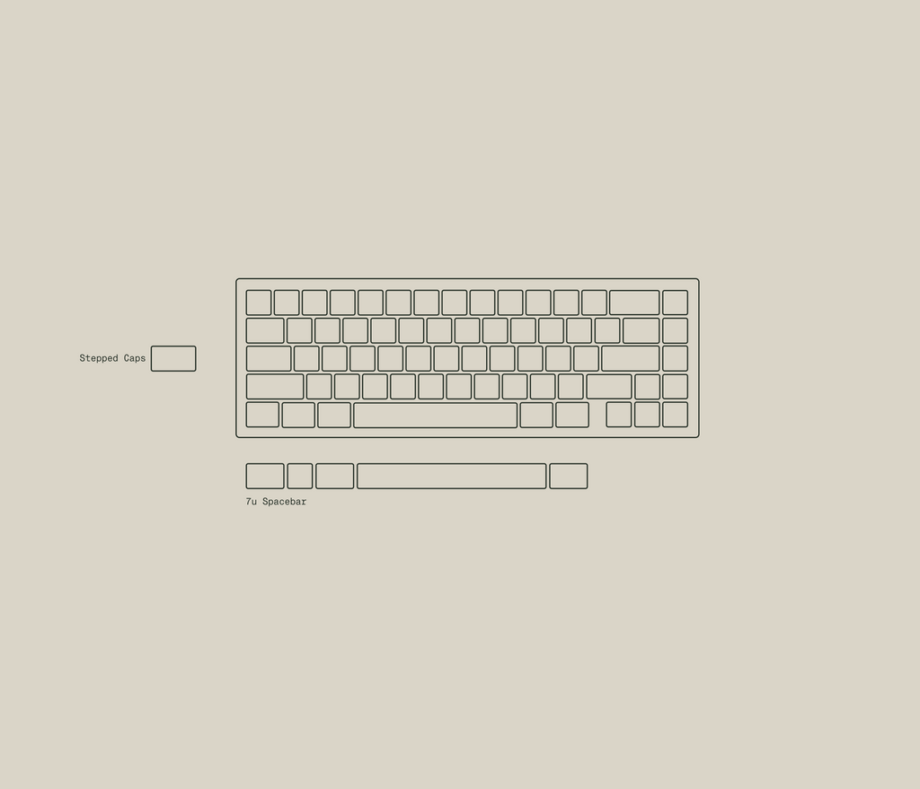 Mode Designs 65% Wired Keyboard PCB