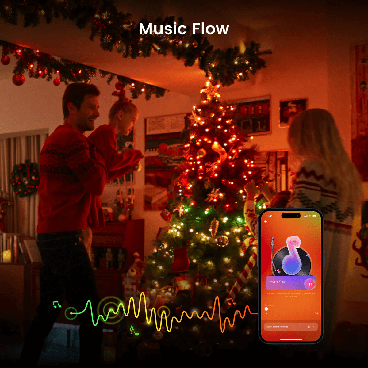 Negotiated by Wyze RGBIC Smart Holiday String Lights