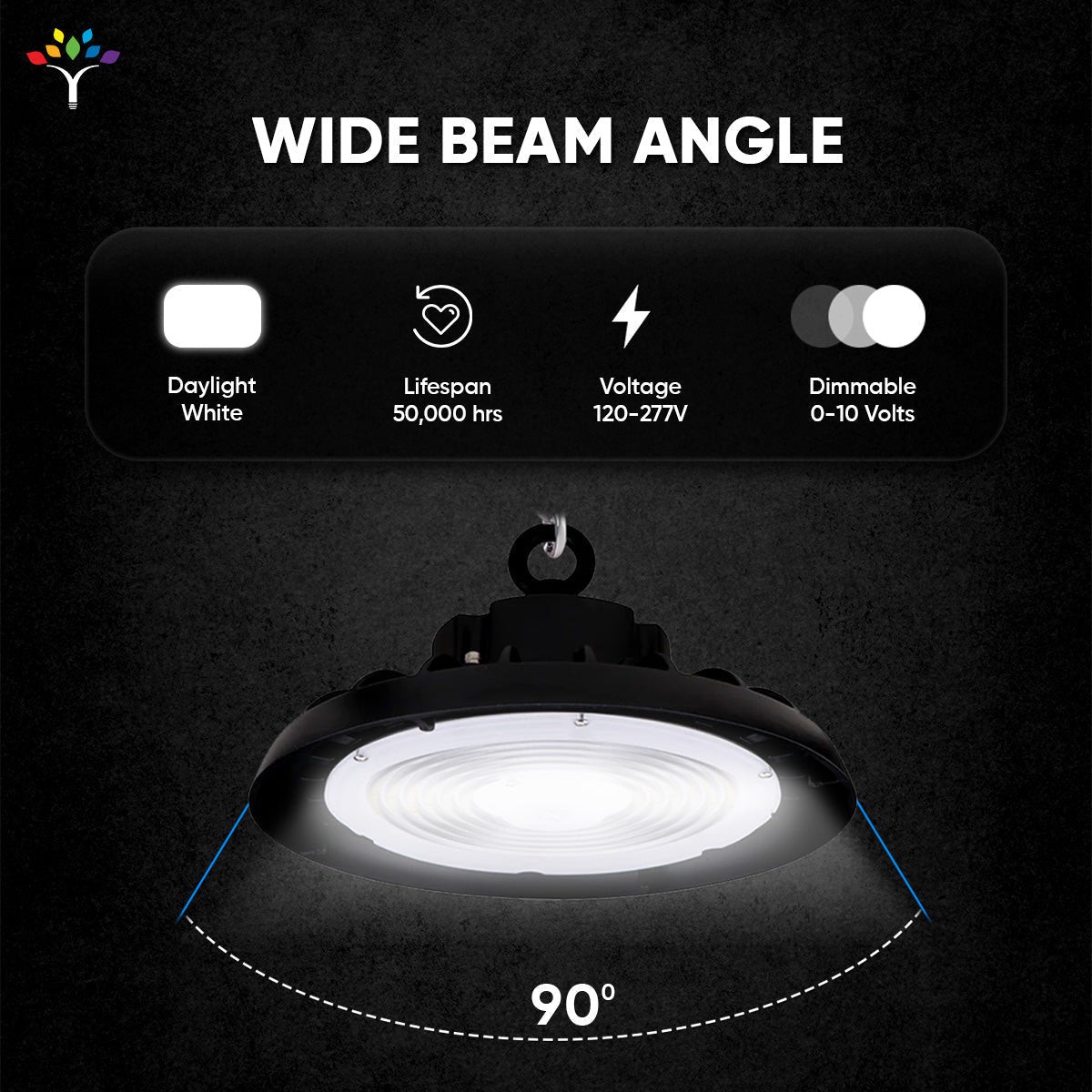 Wen Lighting UFO LED High-Bay Ceiling Light