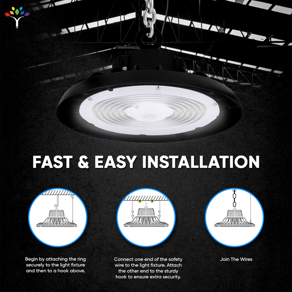 Wen Lighting UFO LED High-Bay Ceiling Light