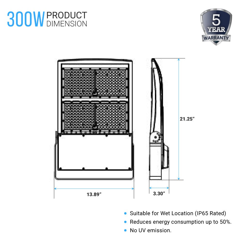 Wen Lighting Adjustable Outdoor LED Flood Light