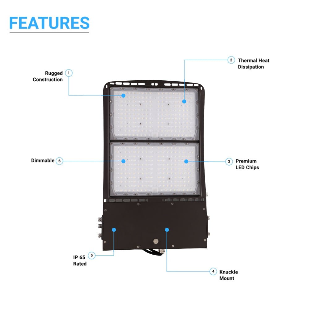 Wen Lighting Adjustable Outdoor LED Flood Light