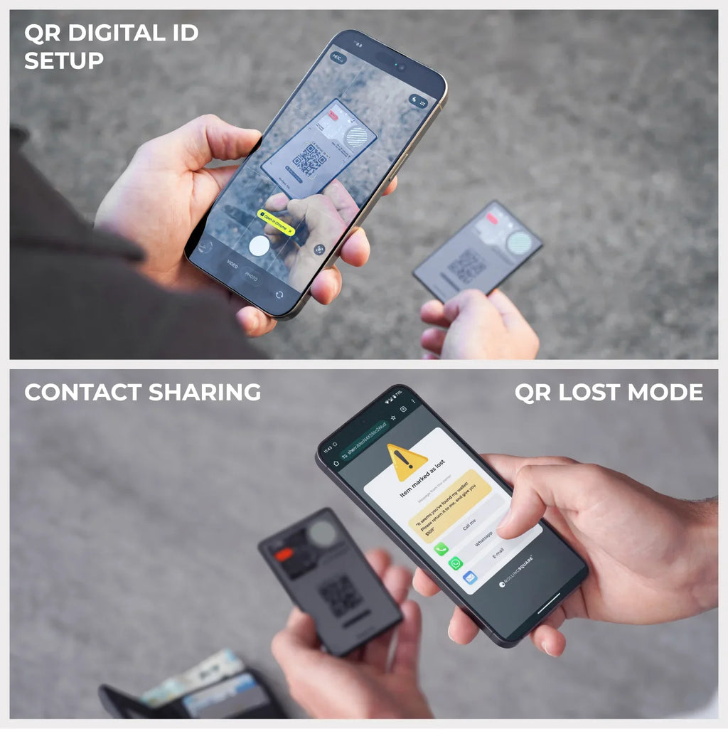 Rolling Square Rechargeable Bluetooth Wallet Tracker