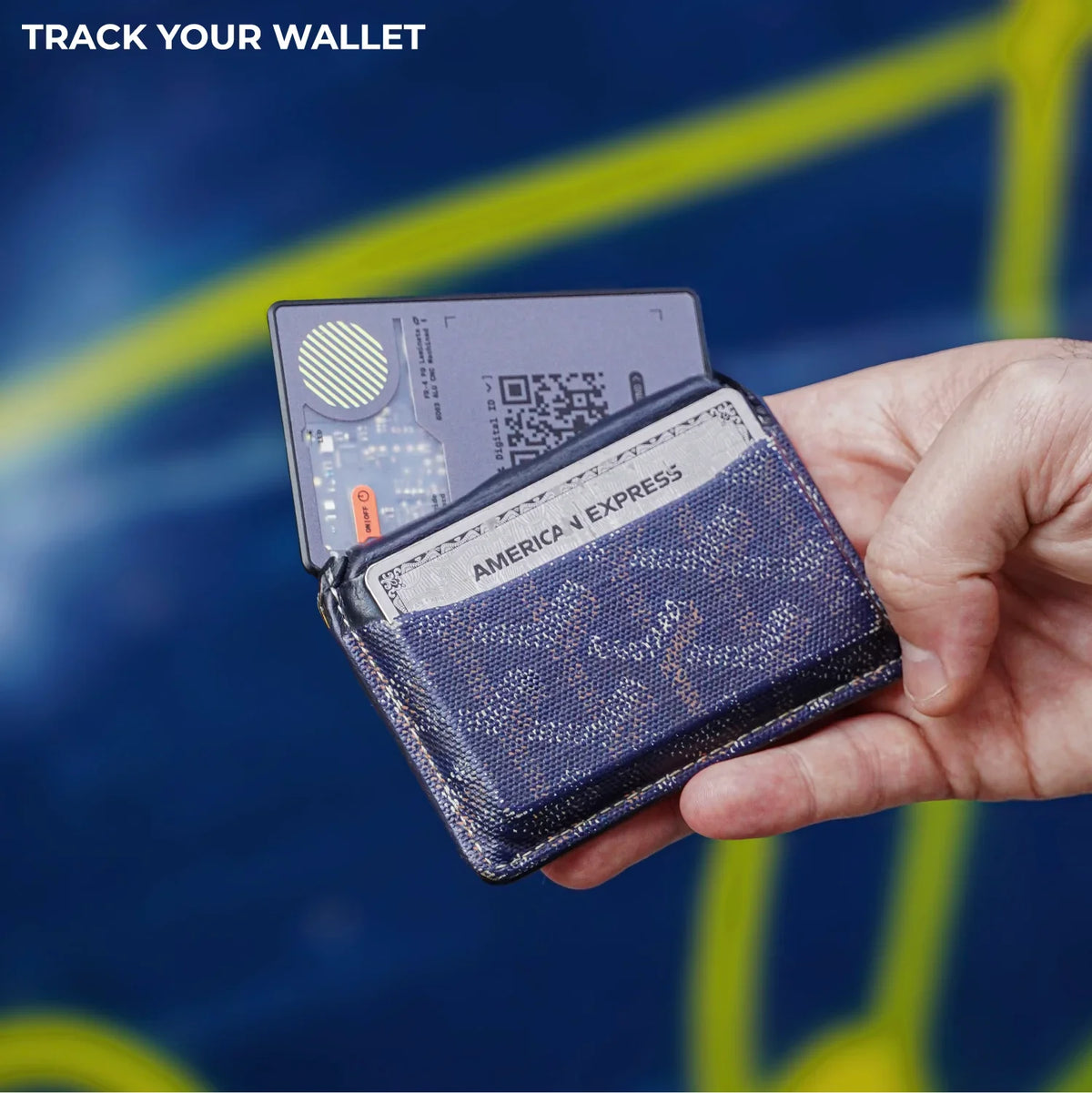 Rolling Square Rechargeable Bluetooth Wallet Tracker