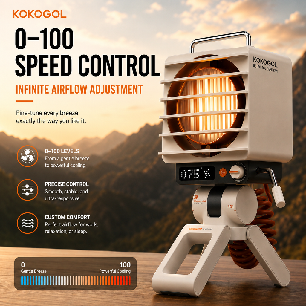 KOKOGOL Rechargeable Desk Fan