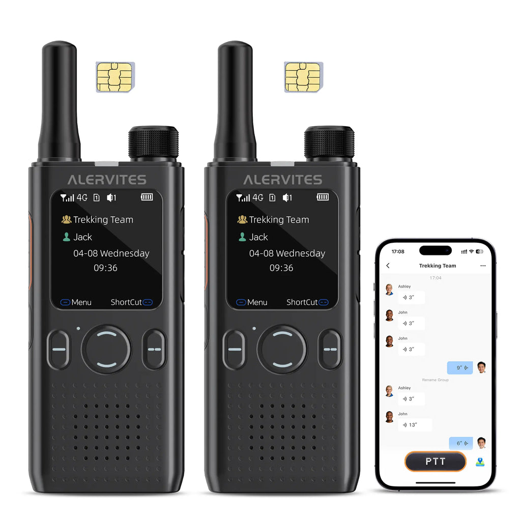 Alervites LTE Push-to-Talk Radio 2-Pack