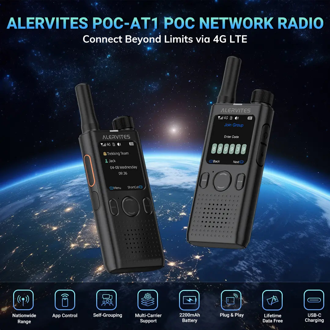 Alervites LTE Push-to-Talk Radio 2-Pack