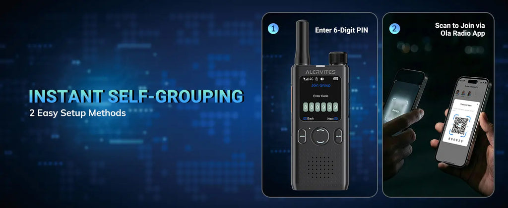 Alervites LTE Push-to-Talk Radio 2-Pack