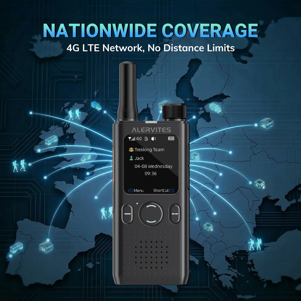 Alervites LTE Push-to-Talk Radio 2-Pack