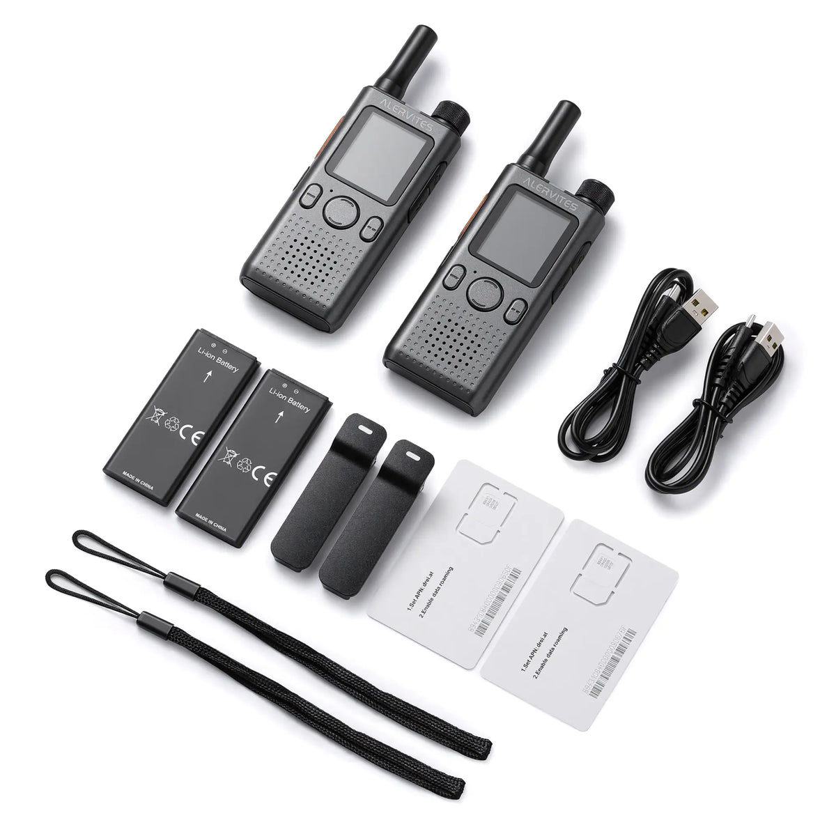 Alervites LTE Push-to-Talk Radio 2-Pack