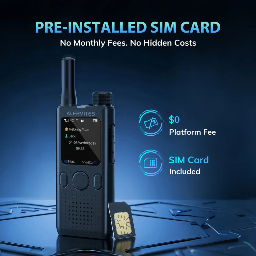 Alervites LTE Push-to-Talk Radio 2-Pack