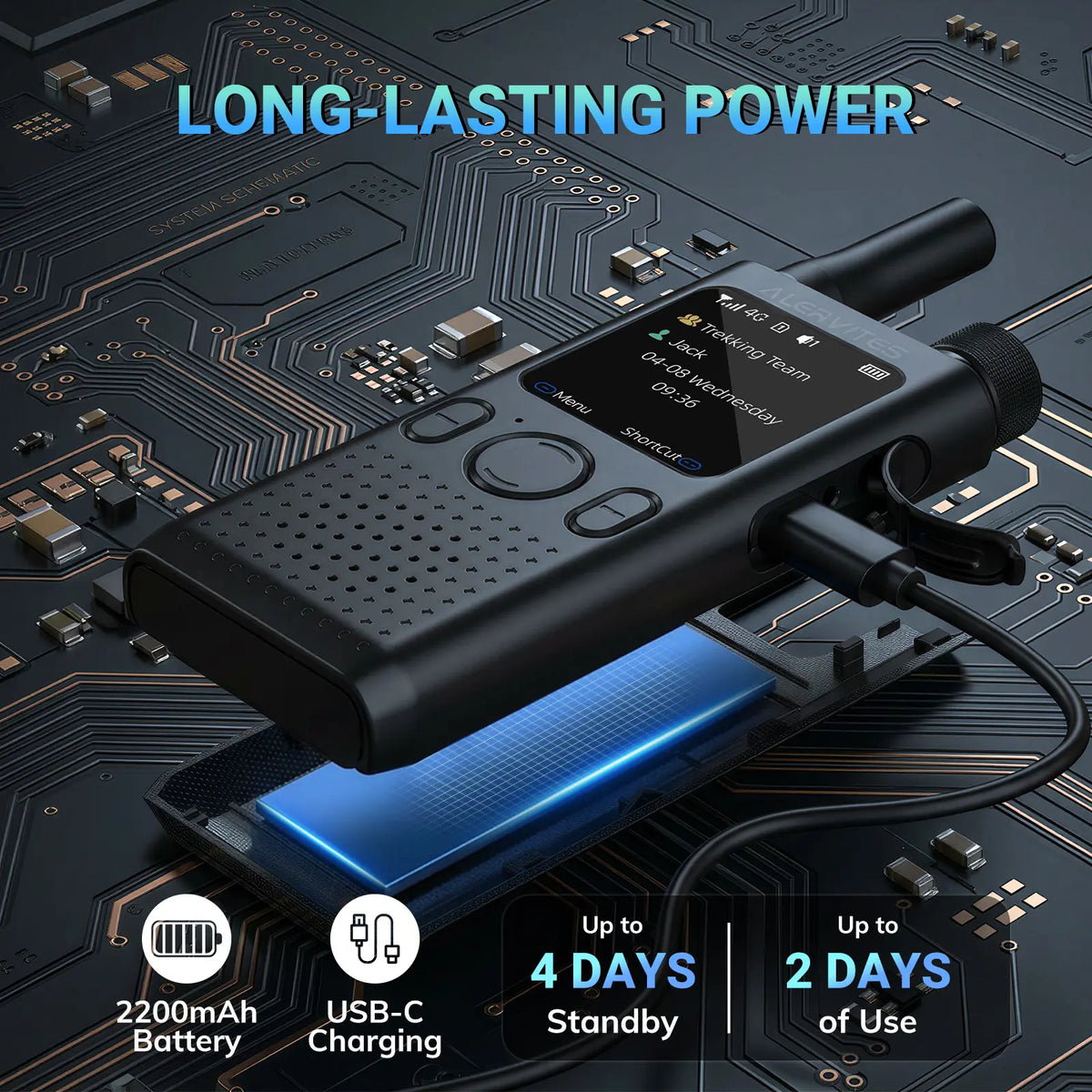 Alervites LTE Push-to-Talk Radio 2-Pack