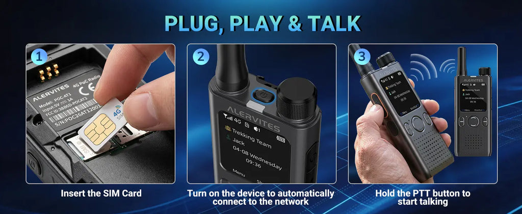 Alervites LTE Push-to-Talk Radio 2-Pack