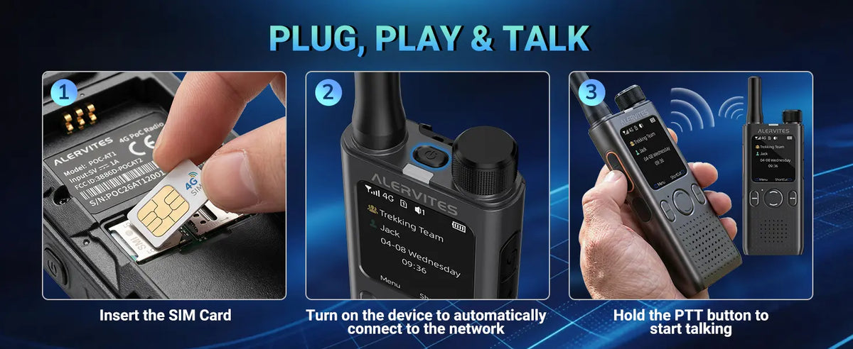 Alervites LTE Push-to-Talk Radio 2-Pack