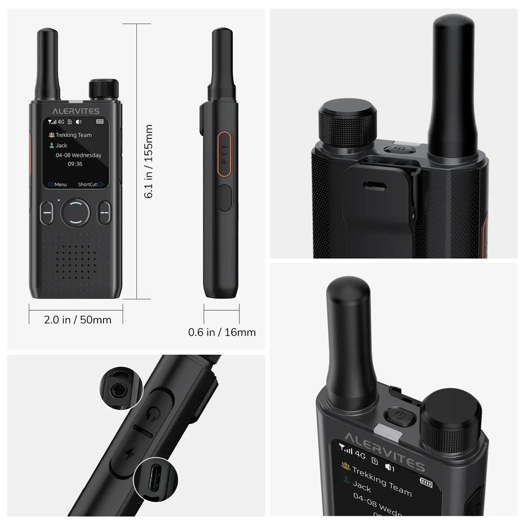 Alervites LTE Push-to-Talk Radio 2-Pack