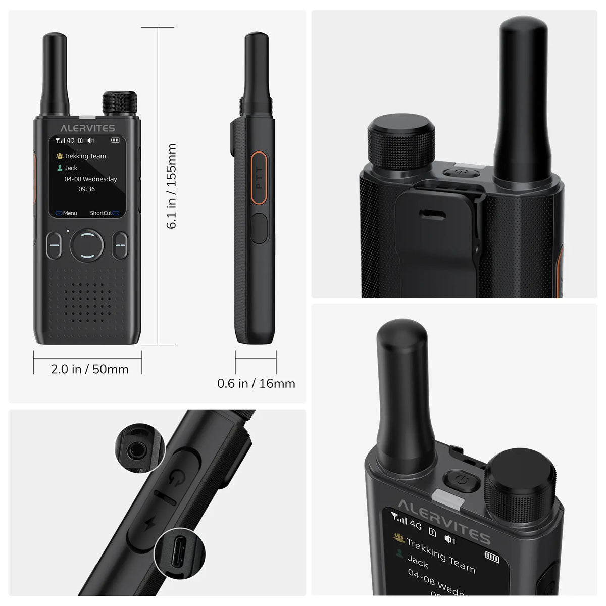 Alervites LTE Push-to-Talk Radio 2-Pack