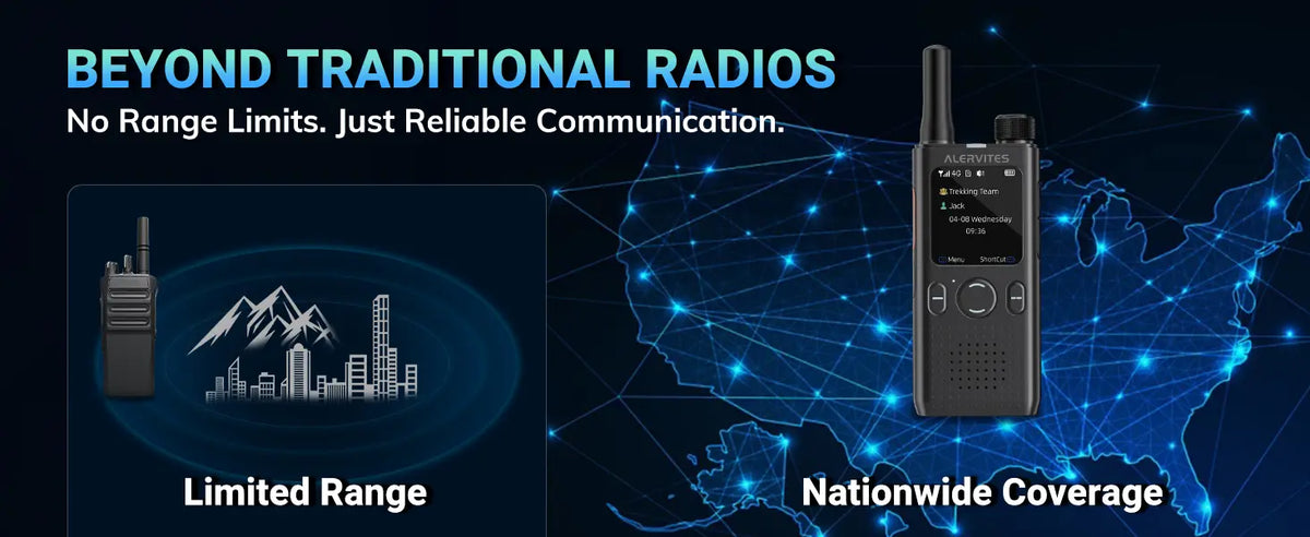 Alervites LTE Push-to-Talk Radio 2-Pack
