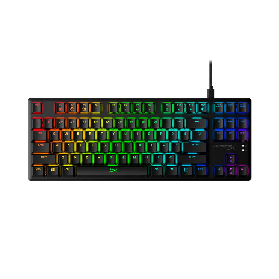 TKL Mechanical Gaming Keyboard in US Layout with RGB Backlighting, Aluminum Body and Detachable USB-C Cable