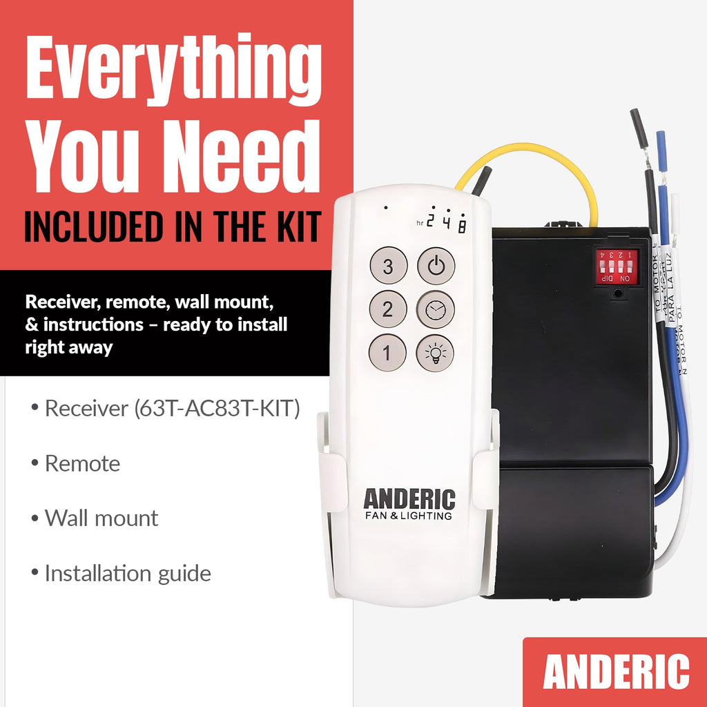 Anderic Ceiling Fan Remote Control Kit