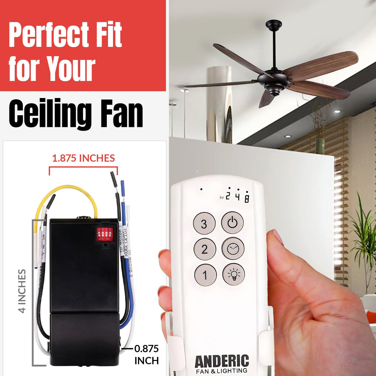 Anderic Ceiling Fan Remote Control Kit